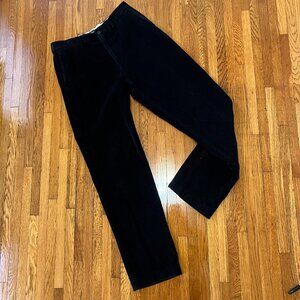 Land's End Heavyweight Black Corduroy Traditional Fit Pants - Men's 33x34